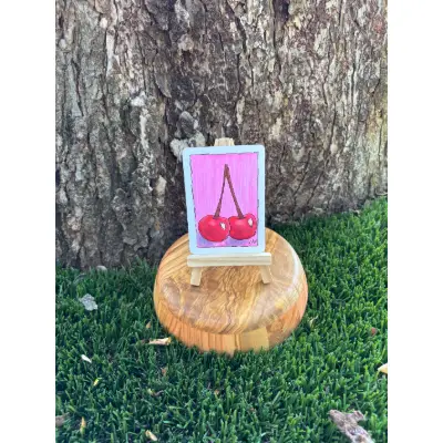 Very Cherry aceo art card thumbnail 1