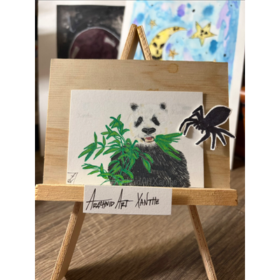 YUM 🐼|colored pencils aceo art card thumbnail 1