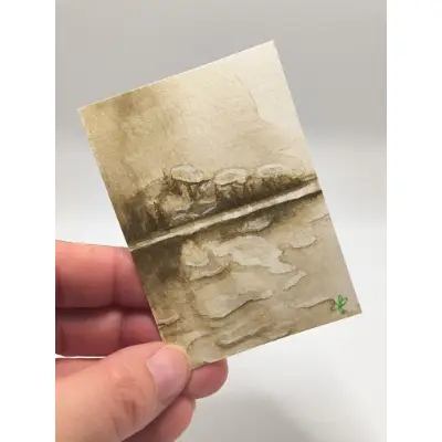 Whispering Pines aceo art card thumbnail 2