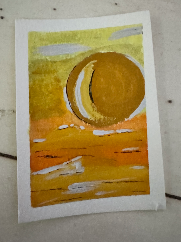 Sun and the Moon aceo art card