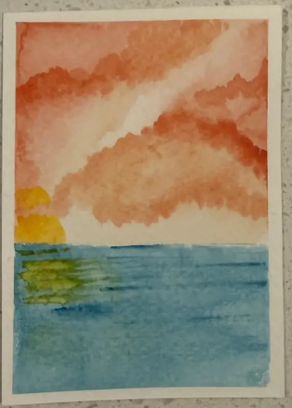 Some Type of Sunset aceo art card