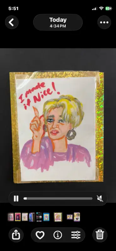 Dorinda made it nice aceo art card