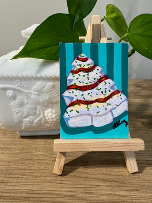 Tree-mendous Treat aceo art card thumbnail 1