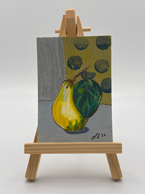 Pear aceo art card thumbnail 1
