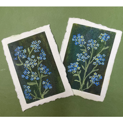 Forget-me-not, please. aceo art card thumbnail 1