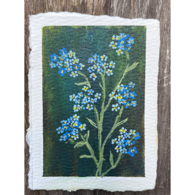 Forget-me-not, please. aceo art card thumbnail 4