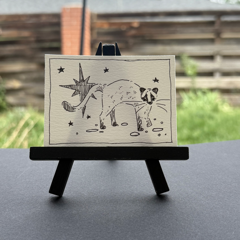 creature doodle viii aceo art card