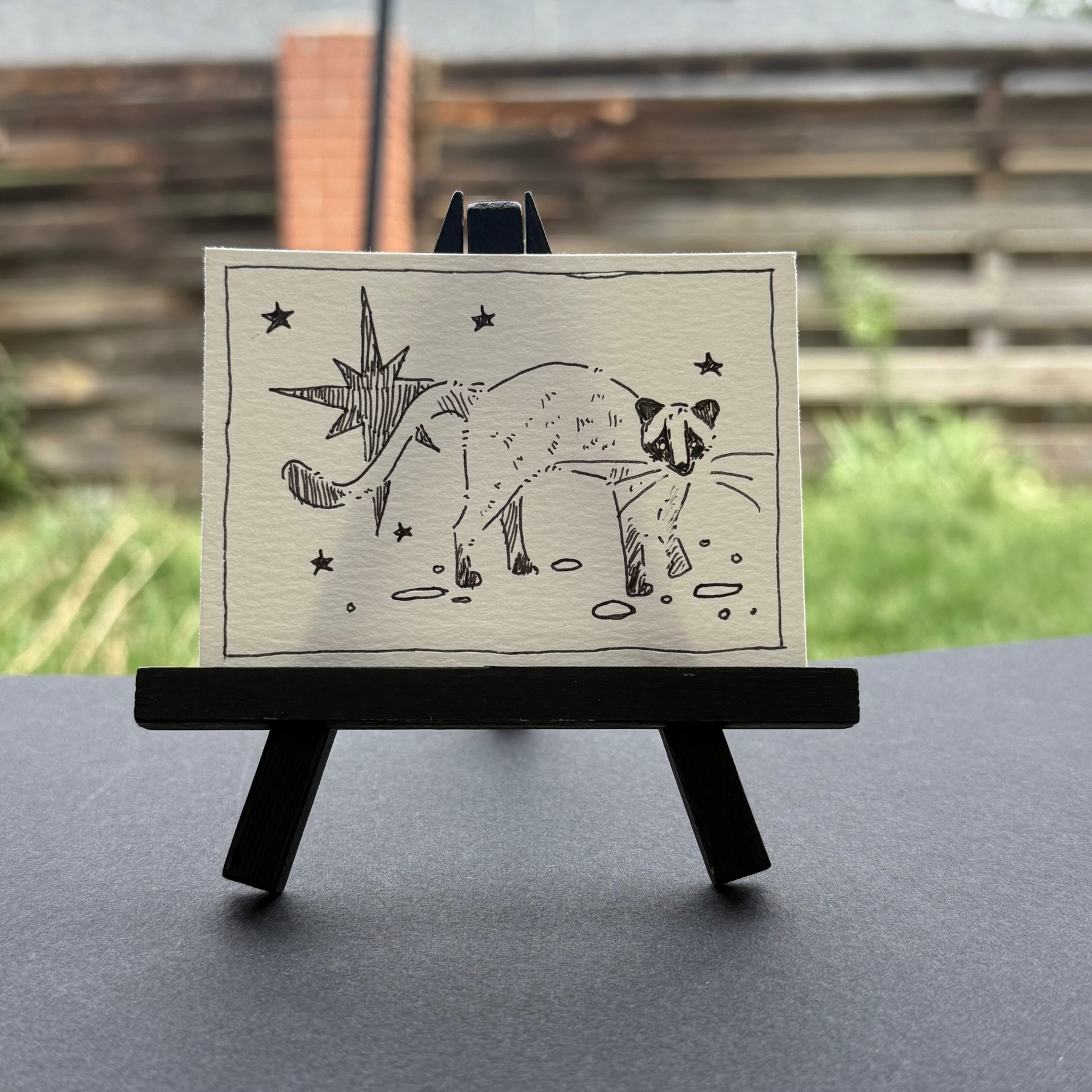 creature doodle viii aceo art card