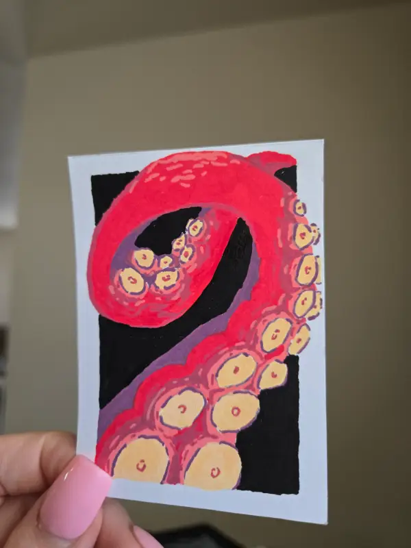 Tentacles aceo art card