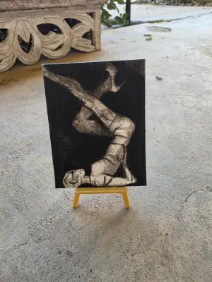 Dance Study 2 aceo art card thumbnail 1