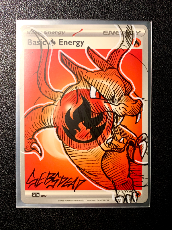 Charizard fire energy aceo art card