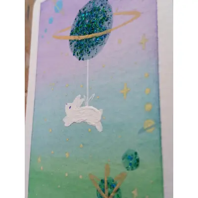 Planetary Ride aceo art card thumbnail 3