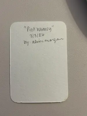 "Pink Whimsy" aceo art card thumbnail 2