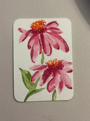 "Pink Whimsy" aceo art card thumbnail 1