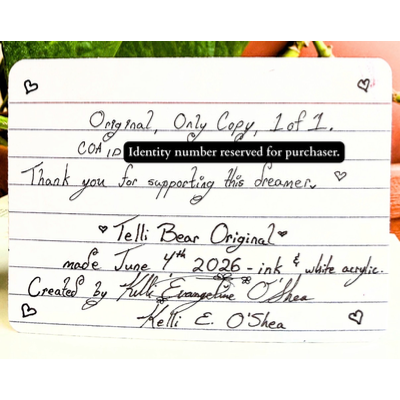 Mini Affirmation ACEO, Index Card with Red, Black, and Blue Ink, Handmade, Signed COA, OOAK aceo art card thumbnail 2