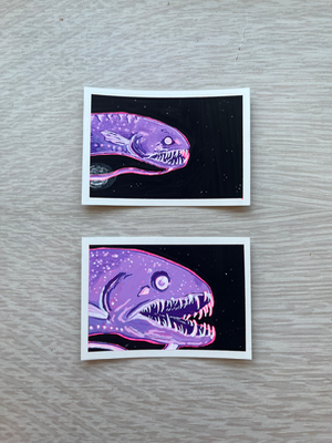 “Jaws” Dragonfish ACEO aceo art card thumbnail 2