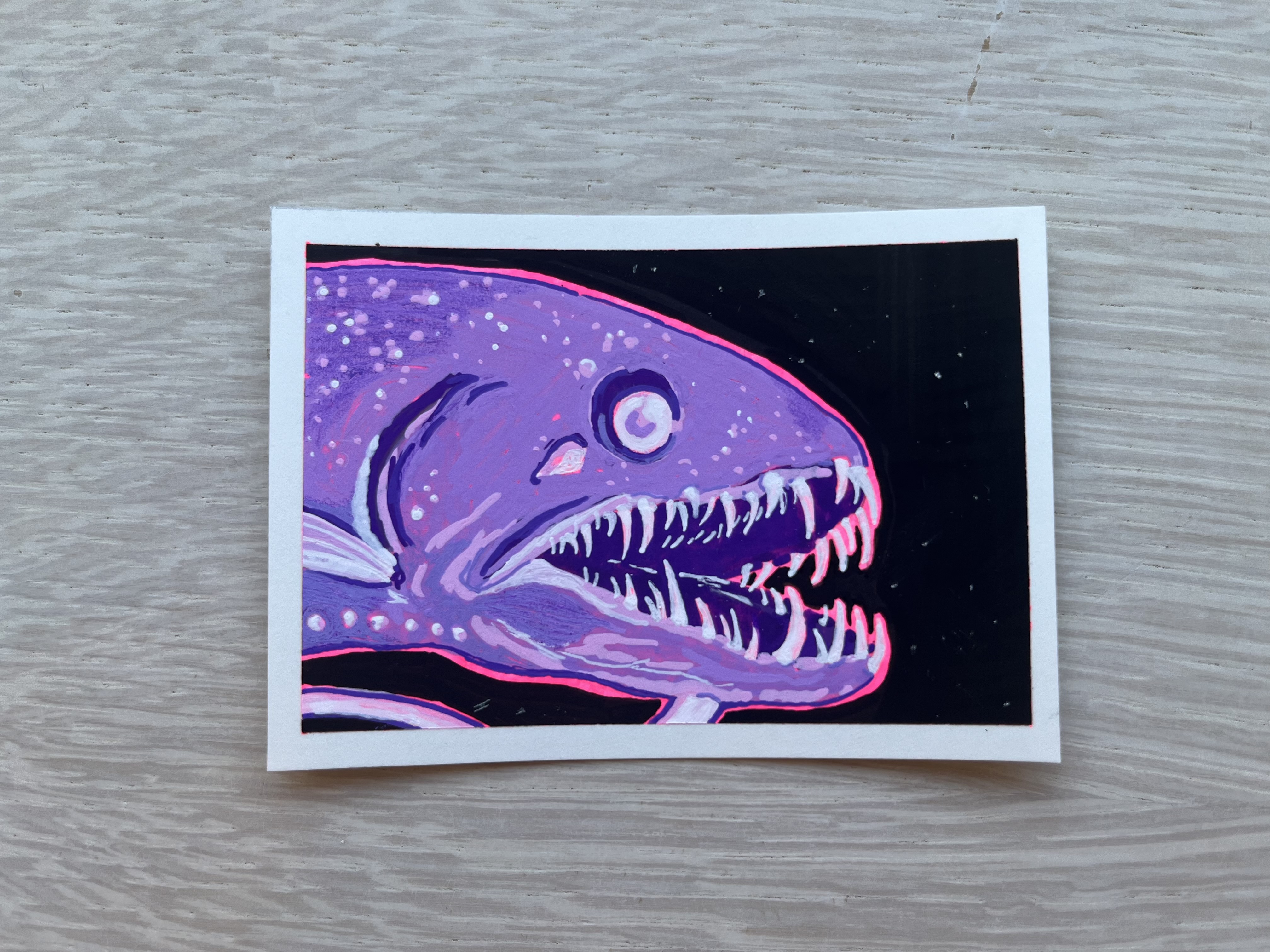 “Jaws” Dragonfish ACEO aceo art card thumbnail 1