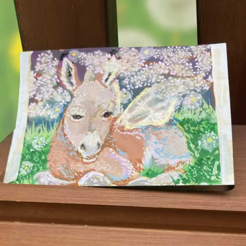 Sparkle Donkey aceo art card