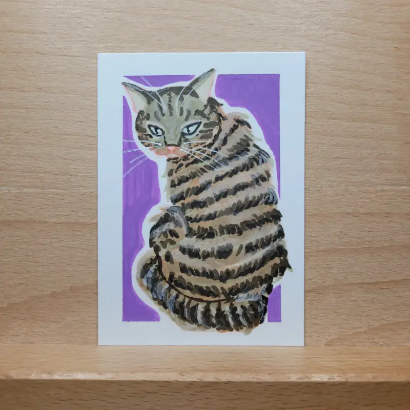 May I help you? aceo art card