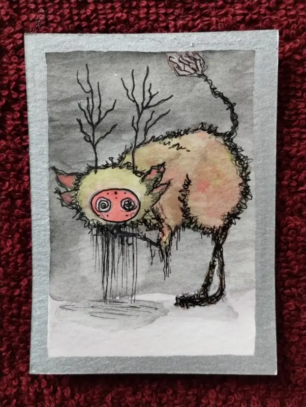 Creature aceo art card