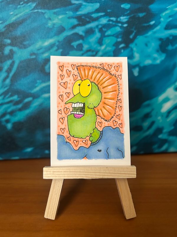 Wizard Selfie aceo art card