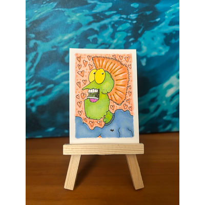 Wizard Selfie aceo art card thumbnail 1