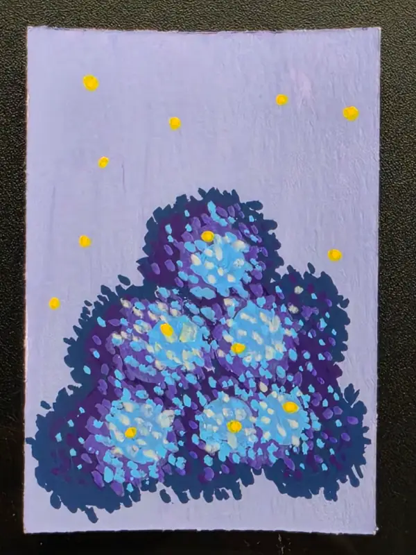 Twilight Fairy Bush aceo art card
