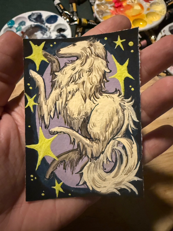 borzoi 03 aceo art card