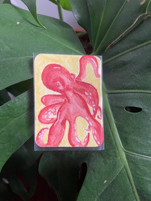 “Tents Up” aceo art card thumbnail 1