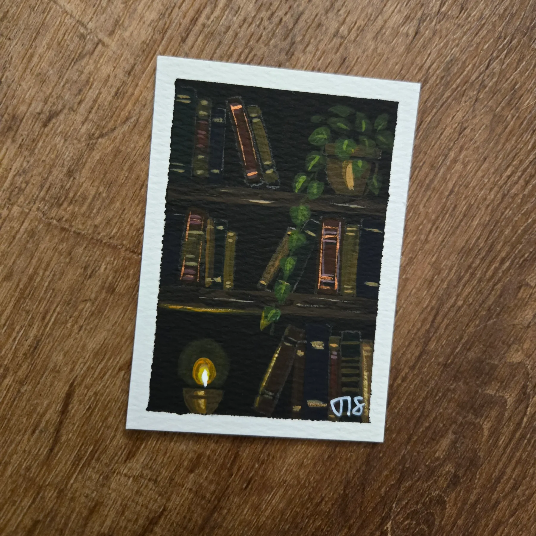 Book Lover aceo art card