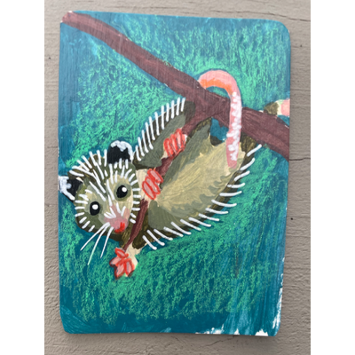 Hello Opossum! - ACEO by Norah Mae aceo art card thumbnail 2
