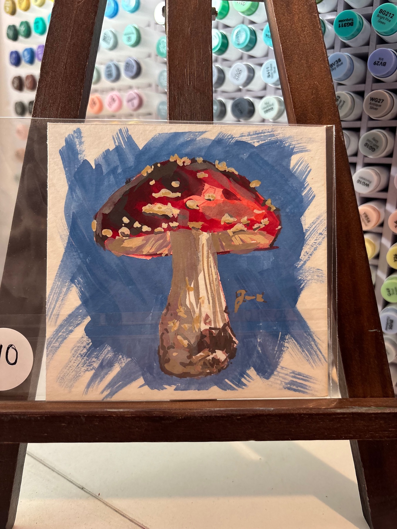 “Mushroom: Realism”Goauche aceo art card