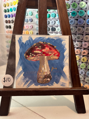 “Mushroom: Realism”Goauche aceo art card thumbnail 2