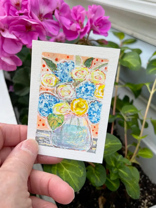 Morning Greeting aceo art card