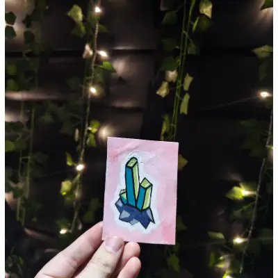 Emerald Towers aceo art card thumbnail 1