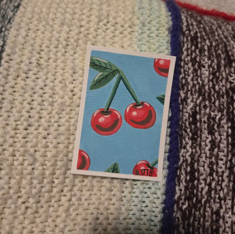 Cherries aceo art card