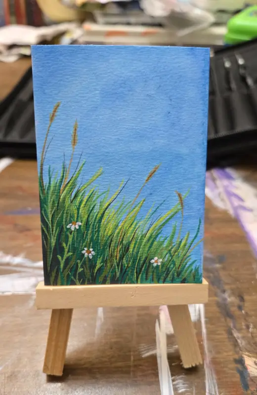 Daisy Meadow aceo art card