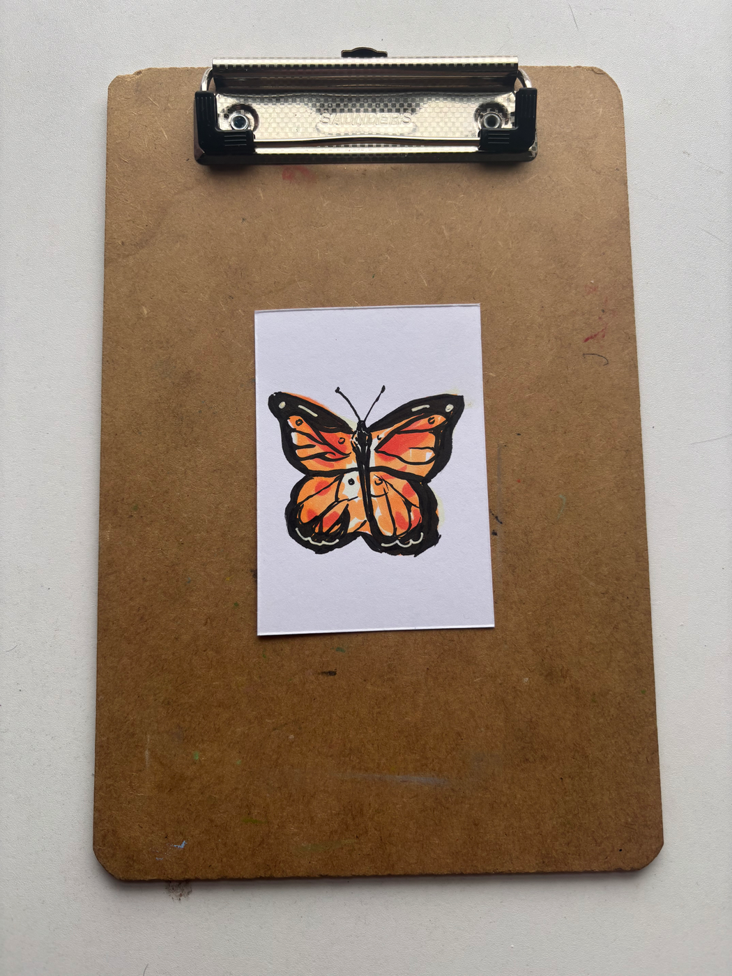 “Fly Away” Butterfly aceo art card