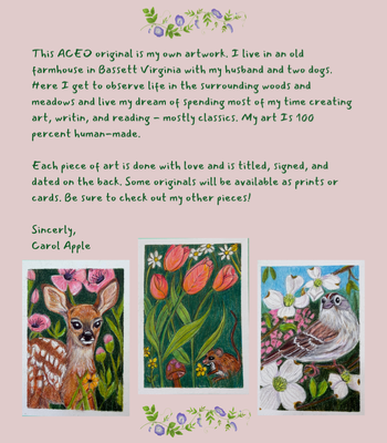 Gray Squirrel ACEO - Colored Pencil on Illustration Board aceo art card thumbnail 4