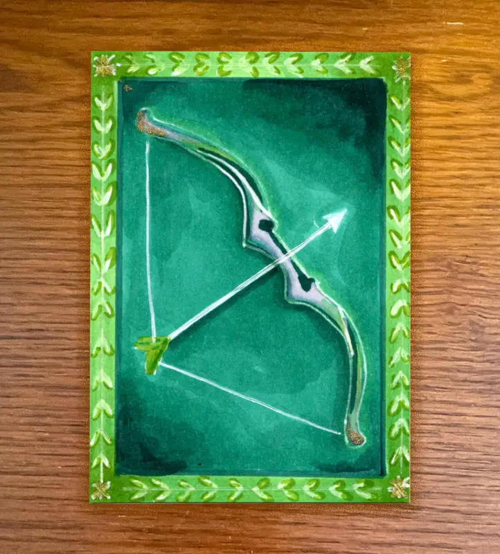 Bow - Medieval Weapons Series aceo art card