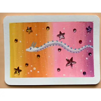 Sunset Starling aceo art card thumbnail 1