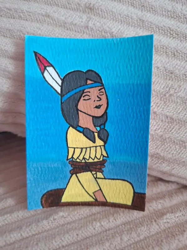 Captured Tiger Lily aceo art card