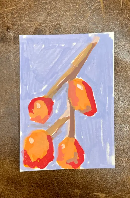 Botanical ACEO Original Painting aceo art card