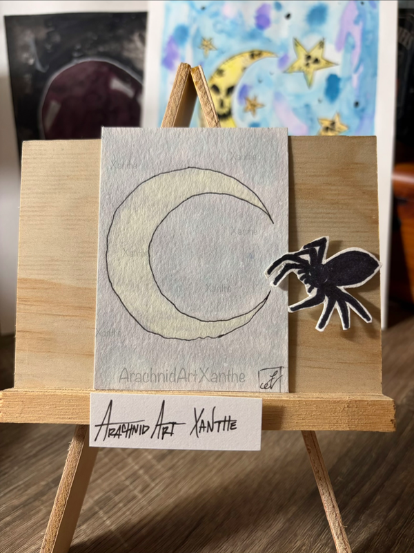 MOON 🌙 |COPIC markers aceo art card