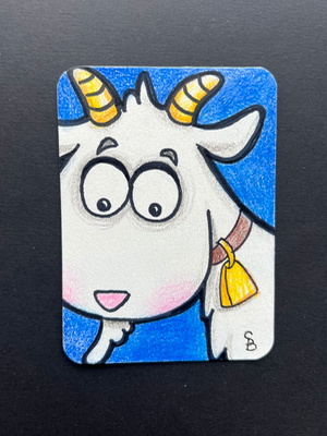 G.O.A.T aceo art card thumbnail 2