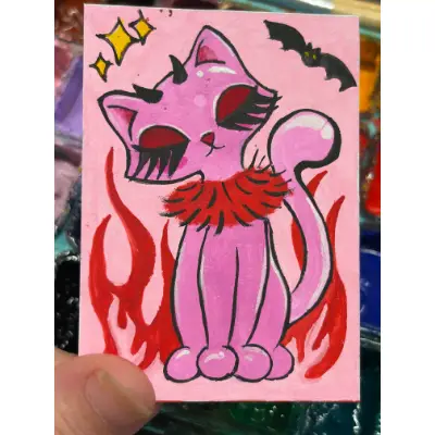 Lucy aceo art card thumbnail 2