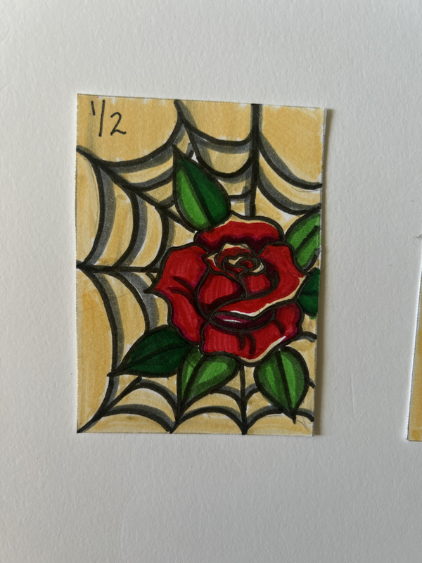 Flash 1 of 2 aceo art card