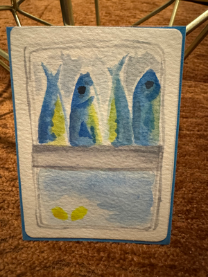 Sardines in a Can aceo art card thumbnail 2