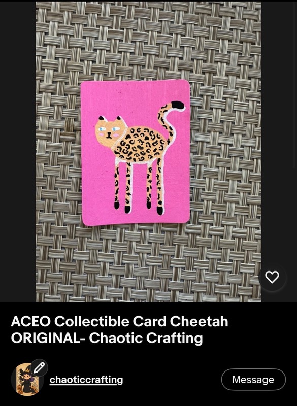 Cheetah aceo art card