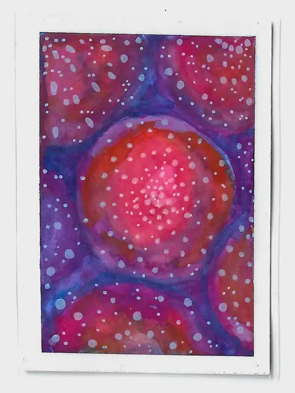 Celestial Marble Galaxies aceo art card